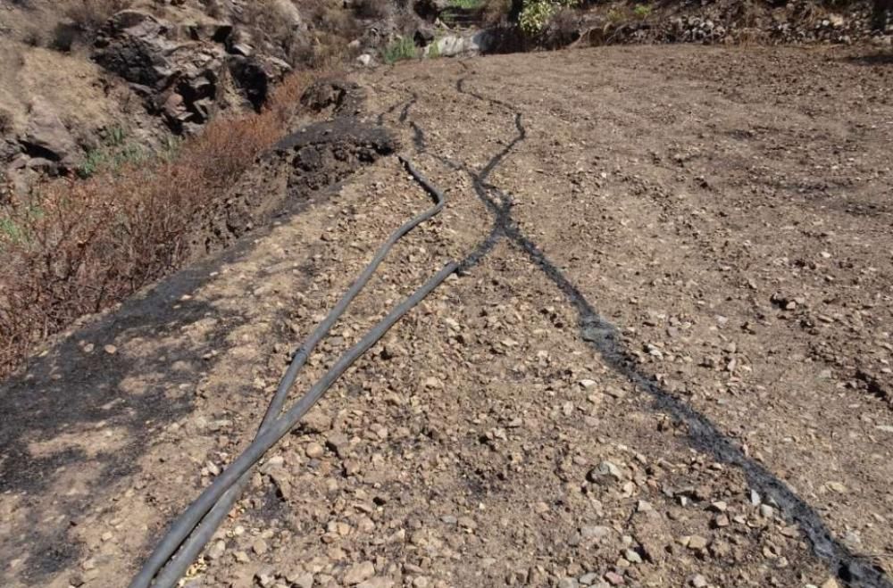 Las tuberías de polietileno, una de las causas de propagación del incendio de Gran Canaria