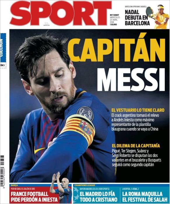 Portadas deportivas del miércoles 25 de abril