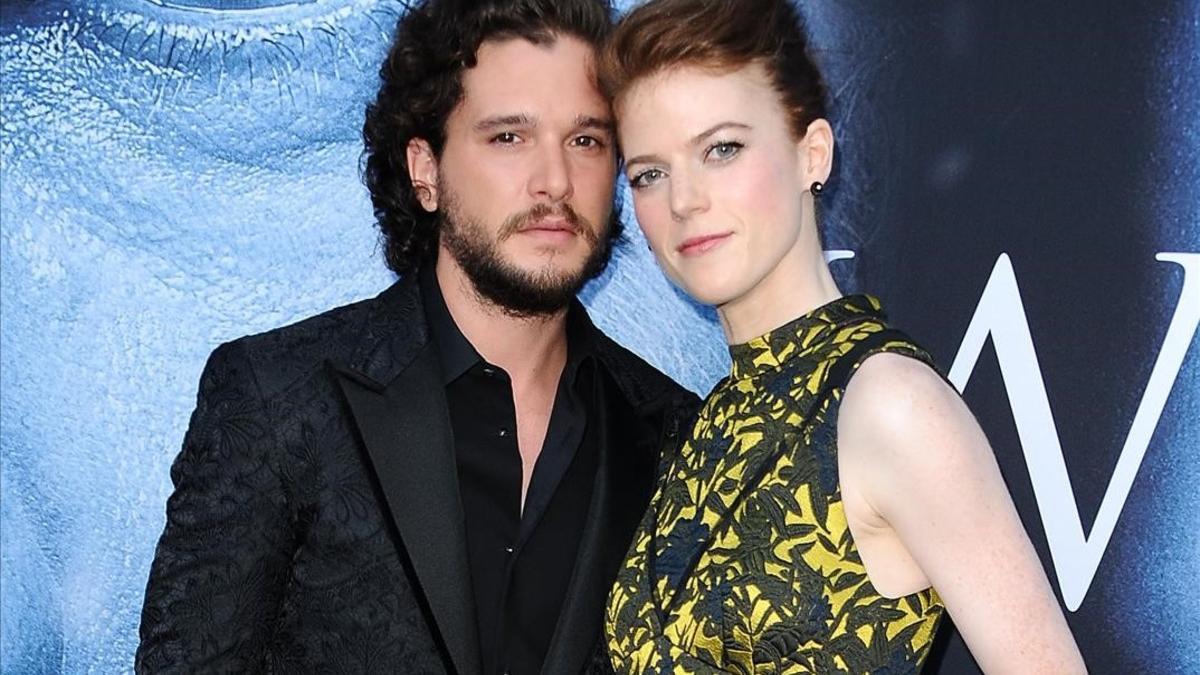 Kit Harington y Rose Leslie, de Juego de tronos