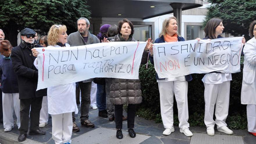 Los sindicatos elevan al 83,18% el seguimiento de la huelga en la sanidad gallega