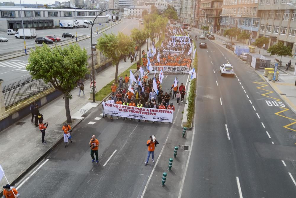 Manifestación de Alcoa en A Coruña