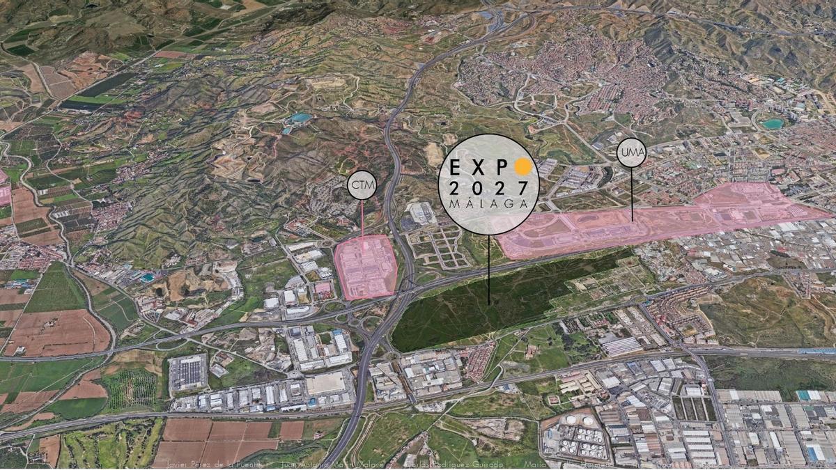 Plano de los terrenos previstos para la Expo2027.