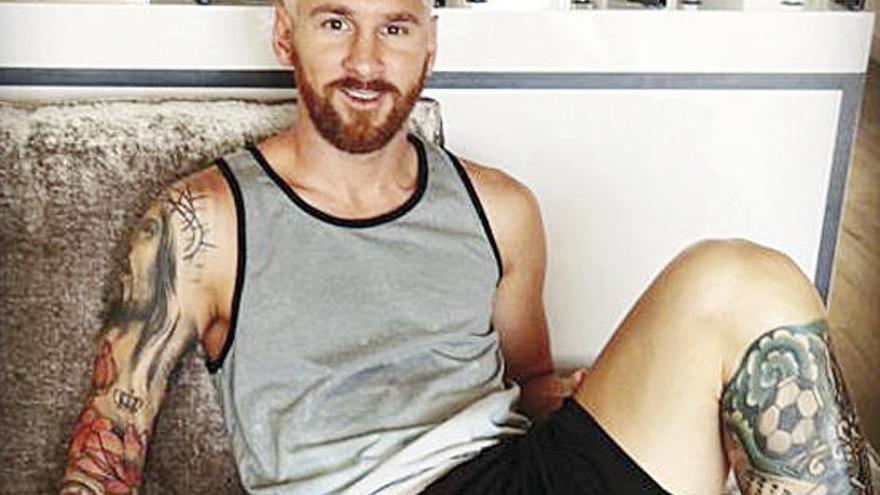 Lionel Messi, con su nuevo look.