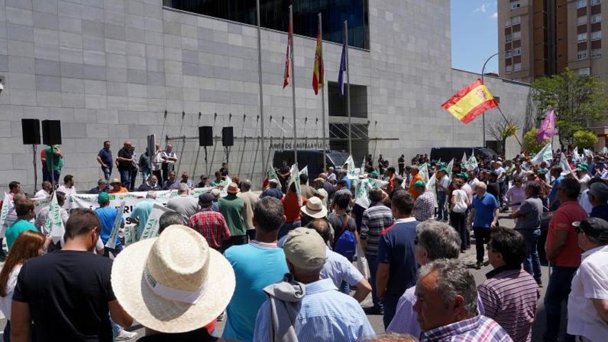Numerosos participantes en la protesta del campo en Valladolid. | M. Ch.-Ical