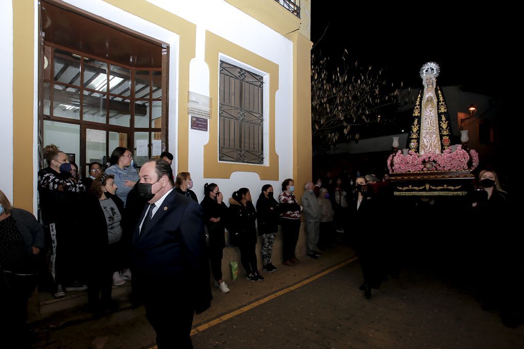 Semana Santa de Lorca 2022: Virgen de la Soledad del Paso Negro, iglesia y procesión