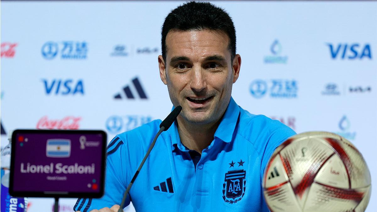 Scaloni se acuerda de los futbolitas que no están