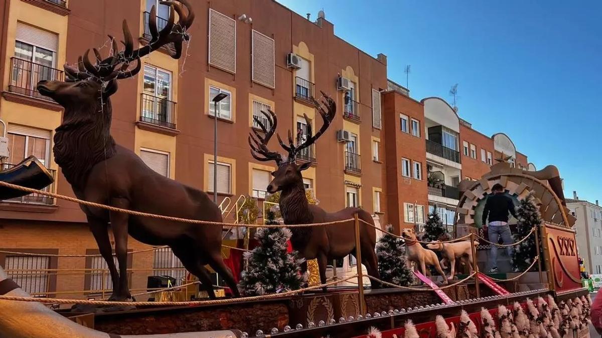 La carroza de la Diosa Diana de Fedexcaza, durante la Cabalgata de Reyes en una edición anterior.