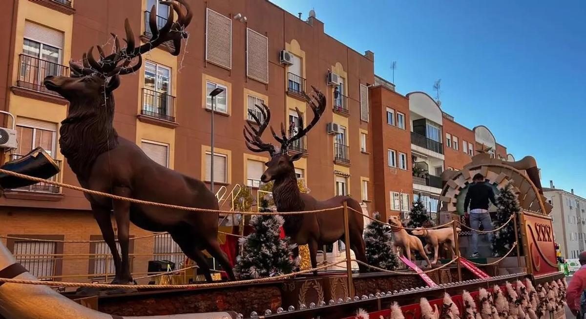 La carroza de la Diosa Diana de Fedexcaza, durante la Cabalgata de Reyes en una edición anterior.
