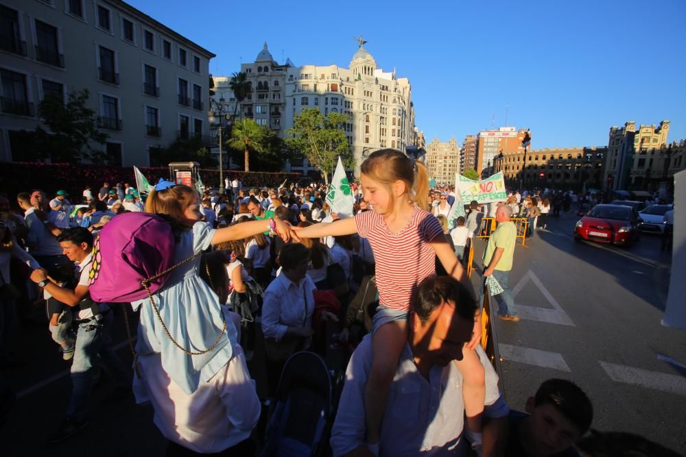 Manifestación a favor de la escuela concertada