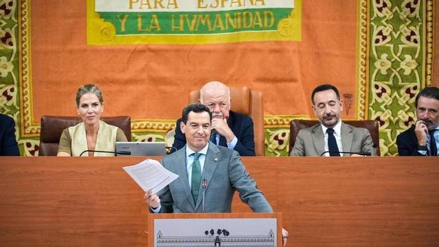 El president en funcions de la Junta i candidat del PP a la reelecció, Juanma Moreno.
