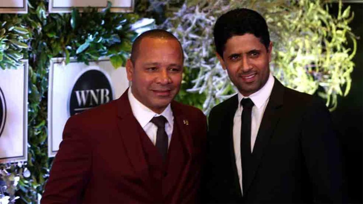 Al Khelaifi y el padre de Neymar posan juntos en Sao Paulo