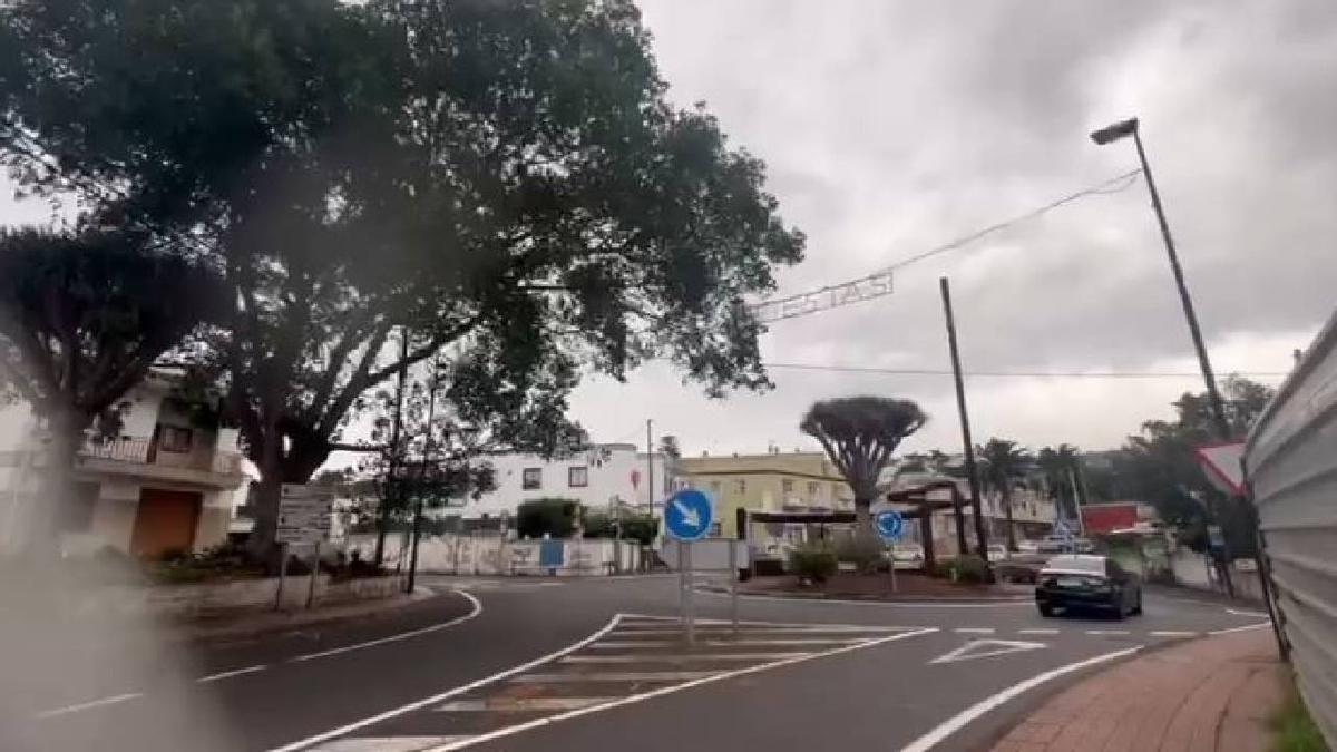 Vídeo de archivo de fuertes rachas de viento en Tacoronte