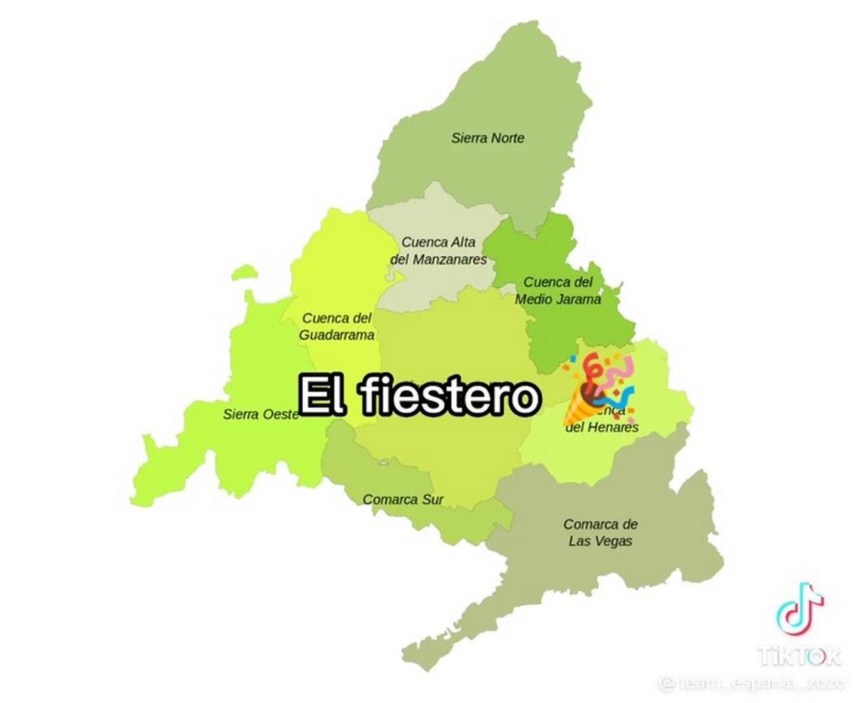 Mapa interactivo de España en TikTok.