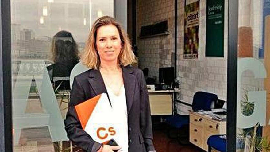 La candidata de Ciudadanos, Mónica Martínez, ayer.