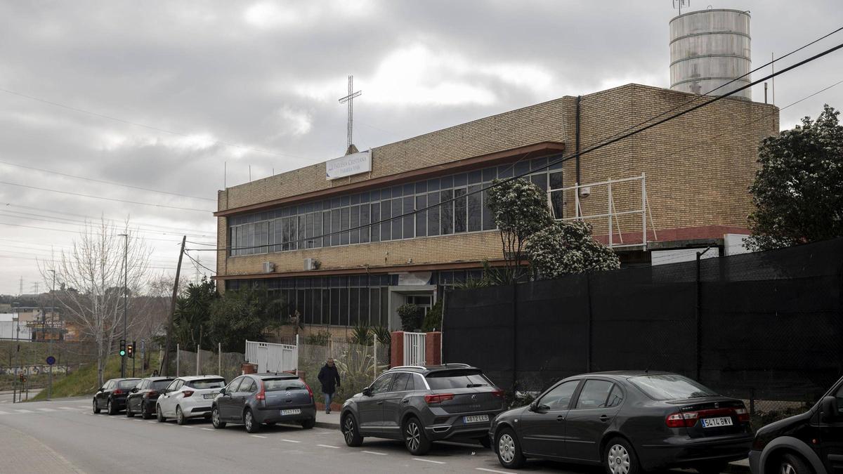 La nave donde estaba la iglesia evangélica Samaria, en Terrassa.