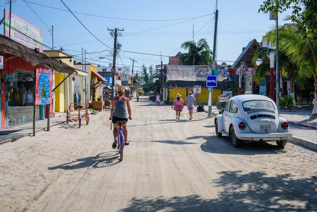 Turistas en la isla de Holbox