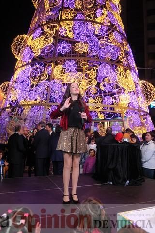 Encendido del árbol de Navidad en El Corte Inglés de Murcia