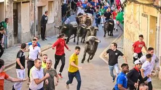 Los toros de José Escolar protagonizan el tercer y más multitudinario encierro de la Fira d'Onda