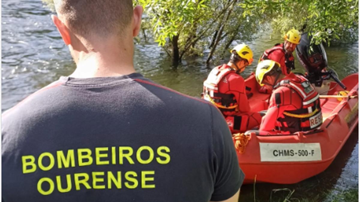Bomberos de Ourense buscan en el río Miño, este martes