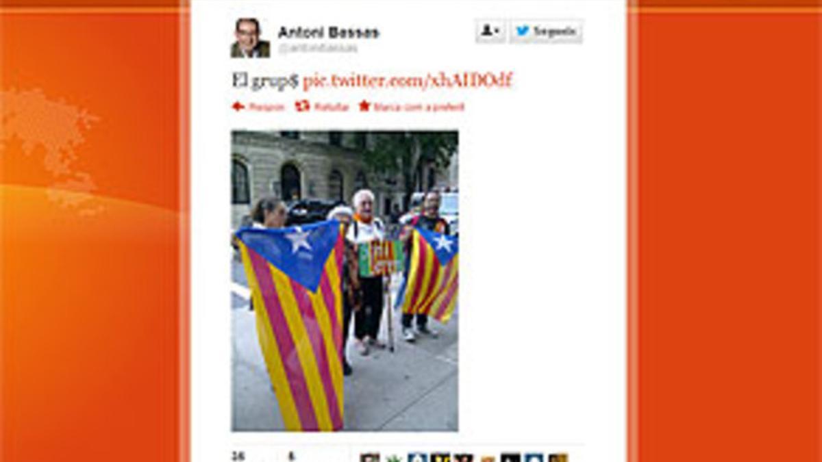 Captura del Twitter de Antoni Bassas.