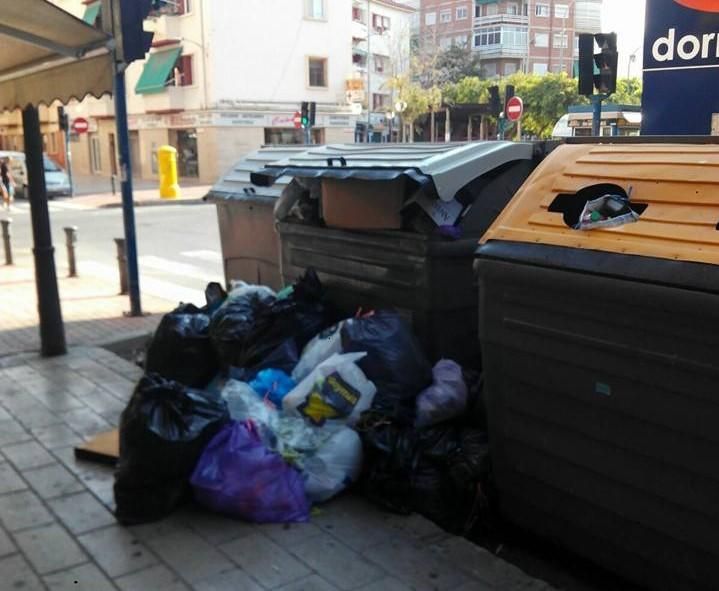 Basura en las calles de Alicante