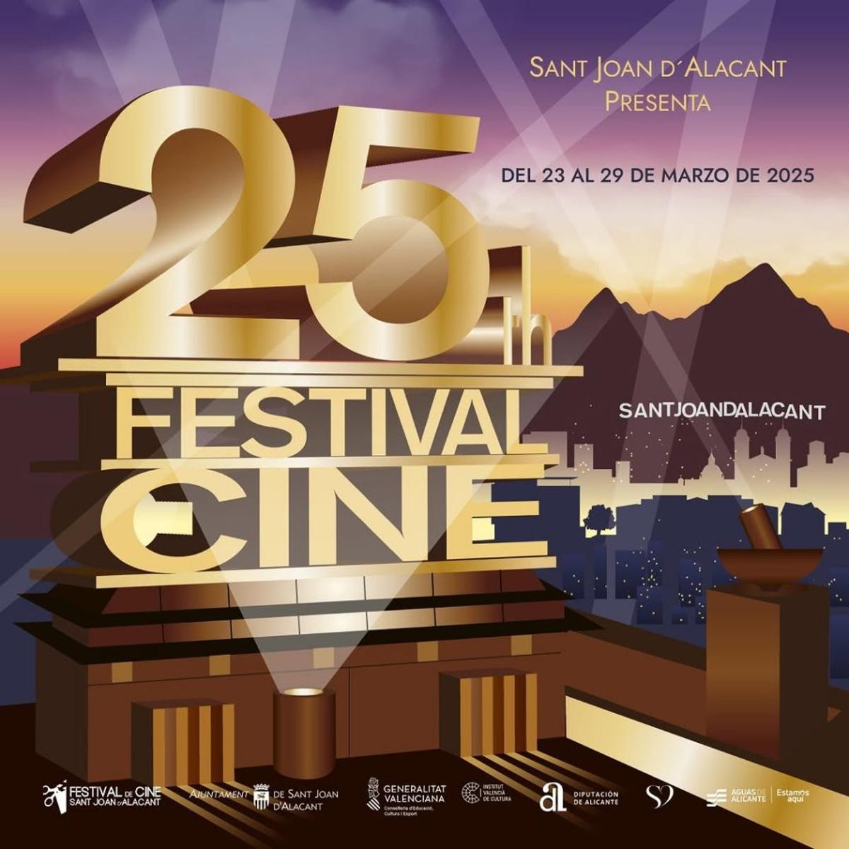 Cartel del Festival de cine de Sant Joan d'Alacant 2025, realizado por Ana Belén Pérez