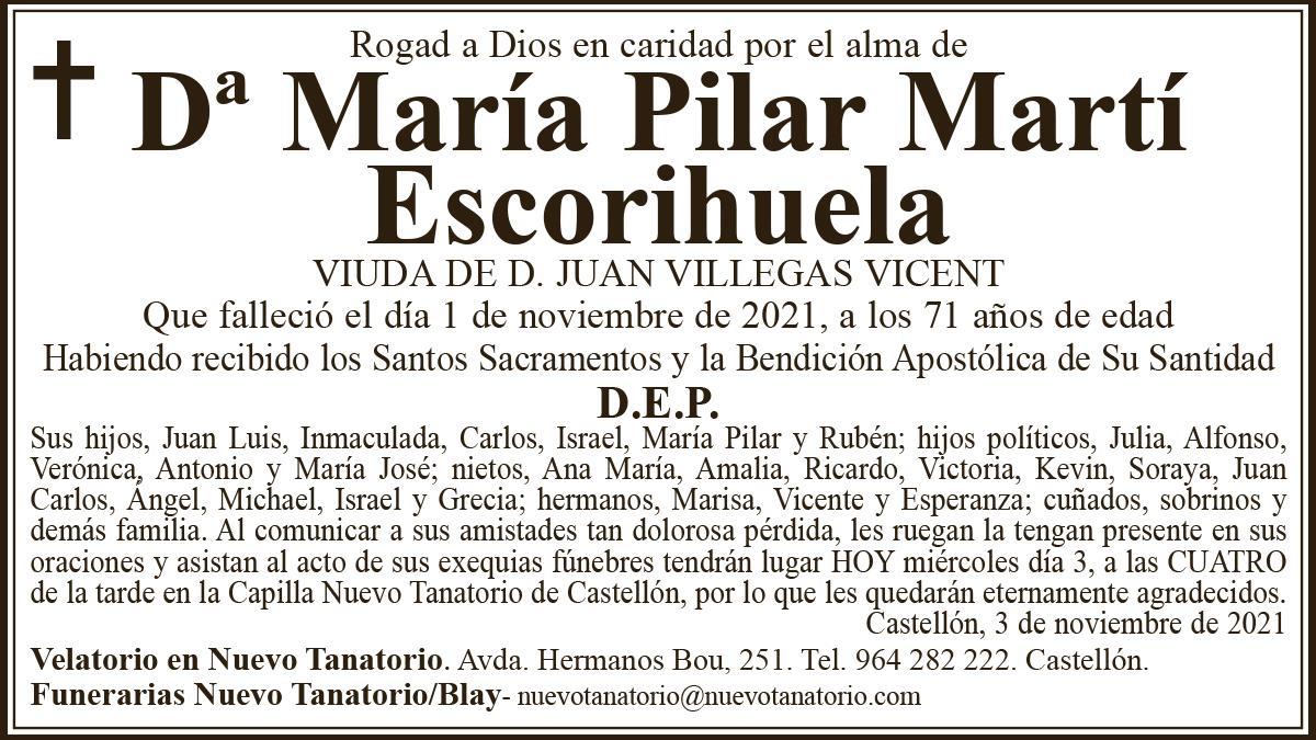 Dª María Pilar Martí Escorihuela