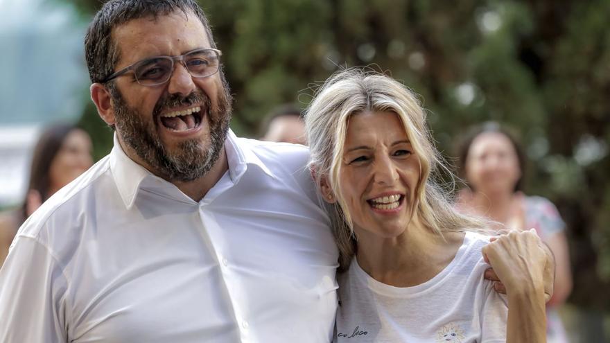 Vicenç Vidal junto a Yolanda Díaz, en un acto de Sumar Més en Mallorca | B.RAMON