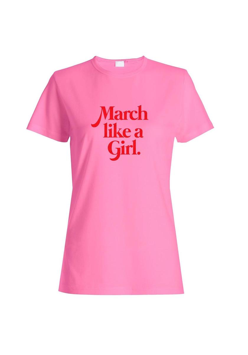 Camiseta 'March like a Girl' de Compañía Fantástica. (Precio: 19, 90 euros)