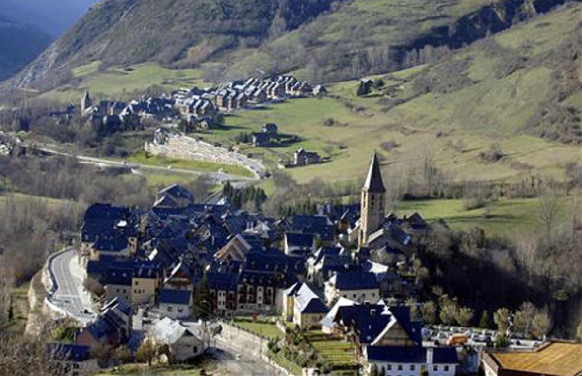 Vista general de Salardú y Gessa, en la Vall d’Aran.