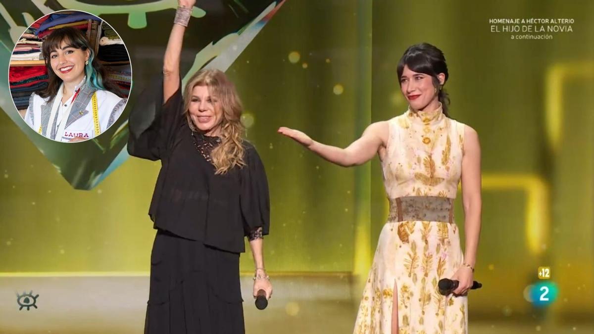 La diseñadora Laura Manuela vistió a Chloe Bird para su actuación en los premios Forqué 2025.