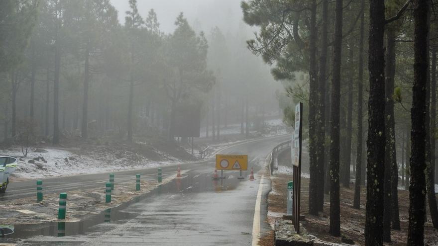 Nieva en la cumbre de Gran Canaria