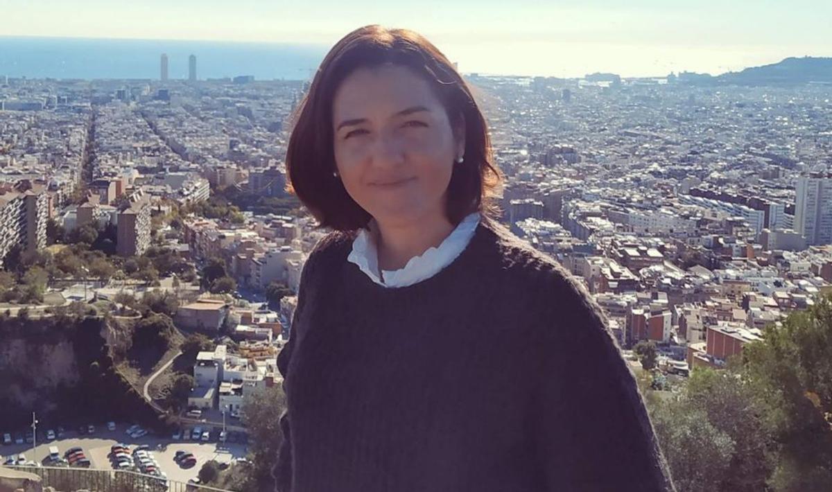 Cristina Méndez, amb la ciutat de Barcelona al darrere | ARXIU PARTICULAR