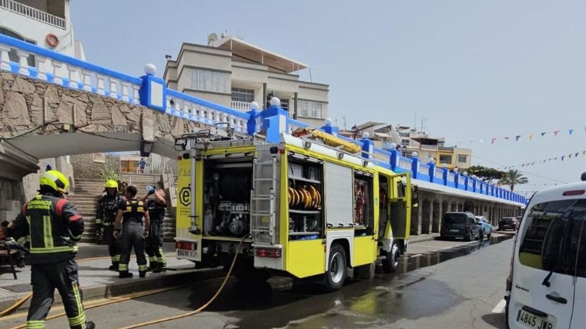 Incendio en un restaurante de Arguineguín