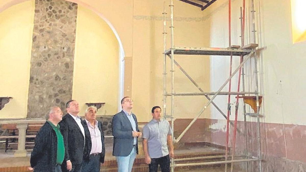 Obras en la iglesia de Sarracín