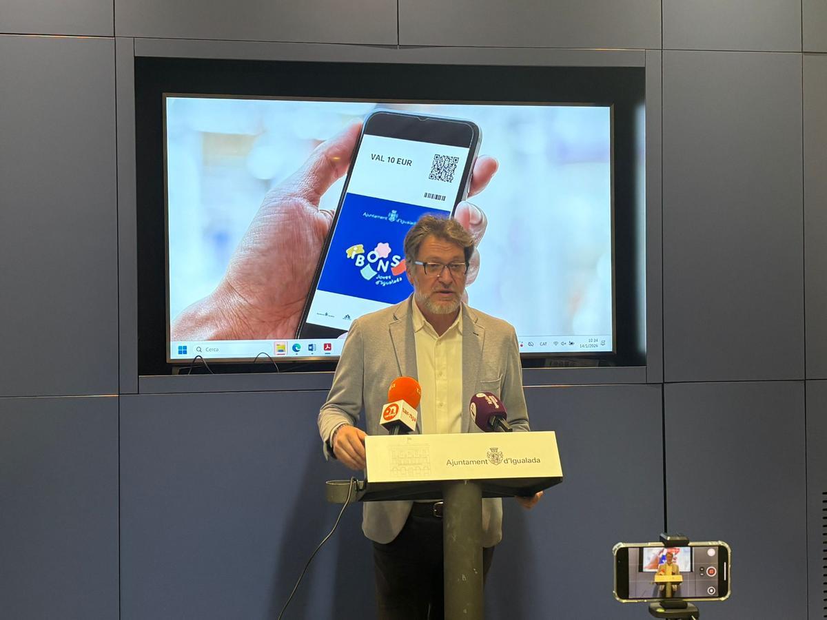 Jordi Marcè en la presentació dels resultats de la campanya d'iBons