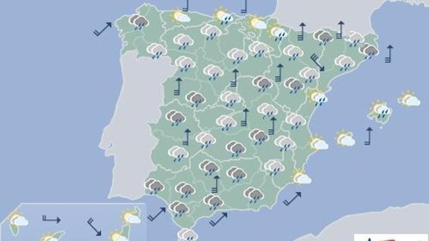 Nubes al norte de Canarias