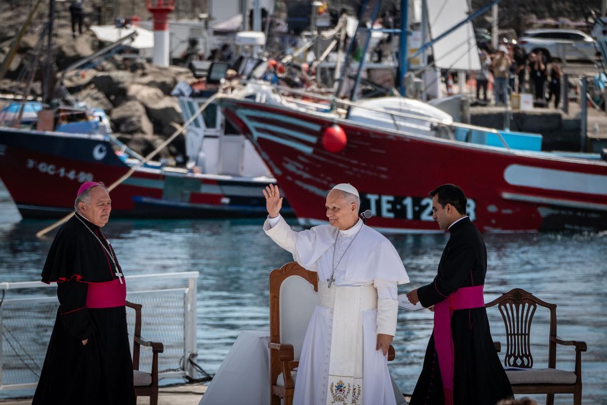 El papa en Arguineguín.