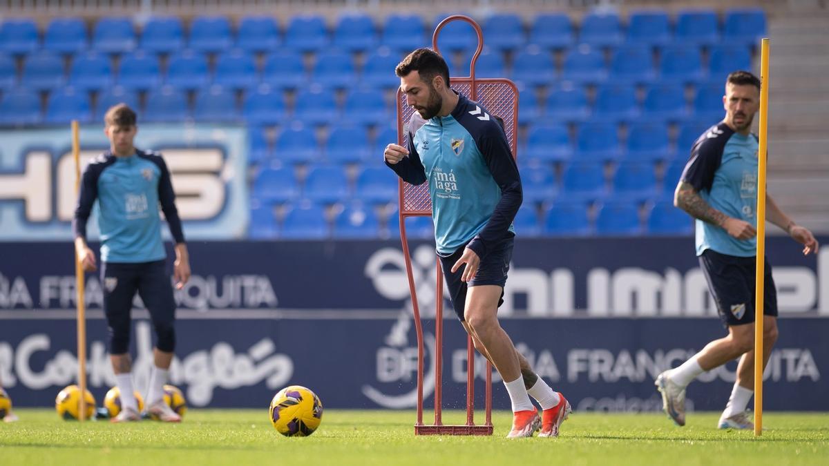 Álex Pastor, durante el entrenamiento de este martes.