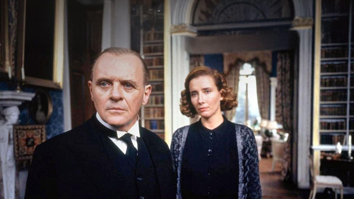 Anthony Hopkins e Emma Thompson en «O que resta do día» (James Ivory, 1993).