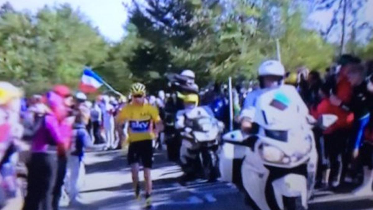 Froome, en pleno ascenso al Mont Ventoux