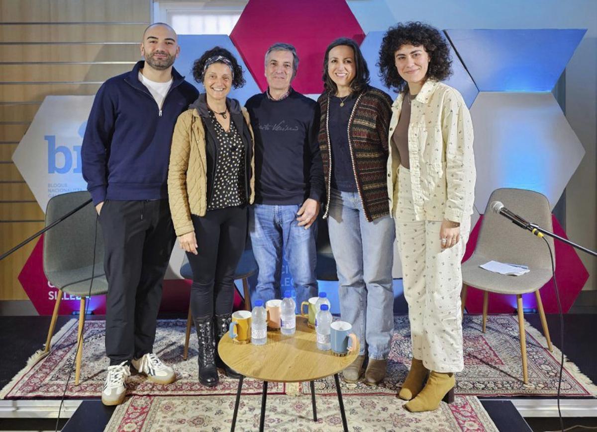 Chousa, Estévez y Fernández, junto a los ediles Xerardo Díaz y Erea Rey.