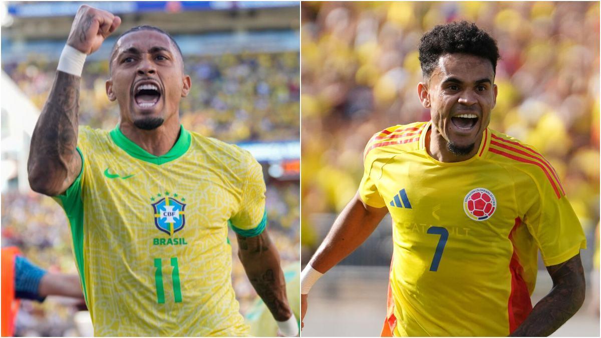 Raphinha y Luis Díaz se verán las caras en el Brasil-Colombia