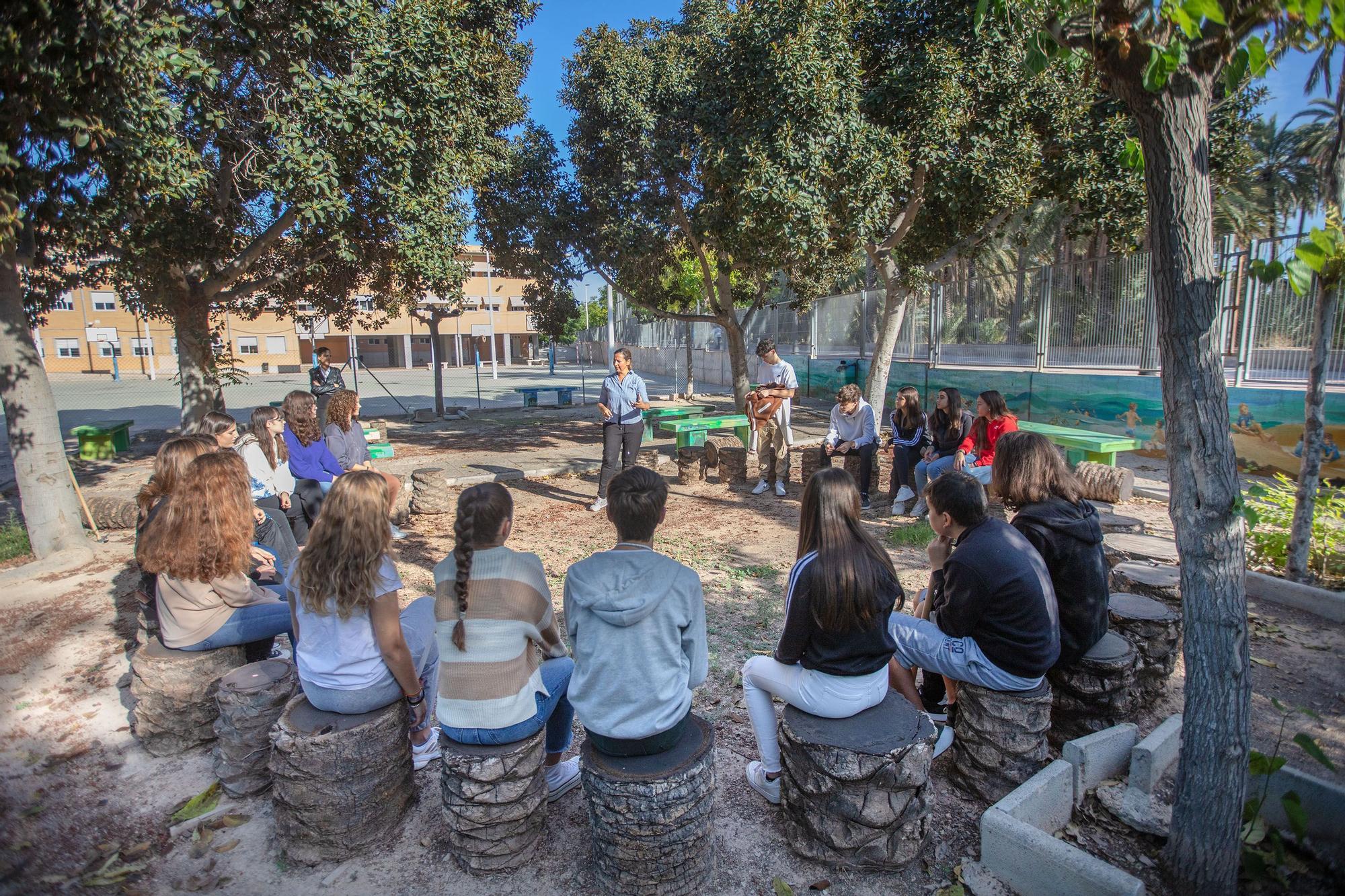 Aula del exterior donde se han plantado especies autóctonas de la provincia.