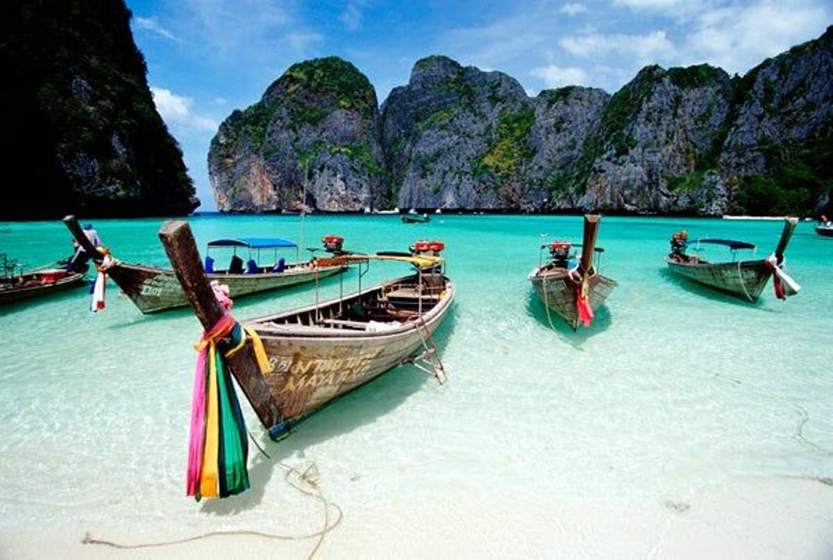 Maya Bay (Tailandia) fue el escenario elegido para rodar la película "La Playa"