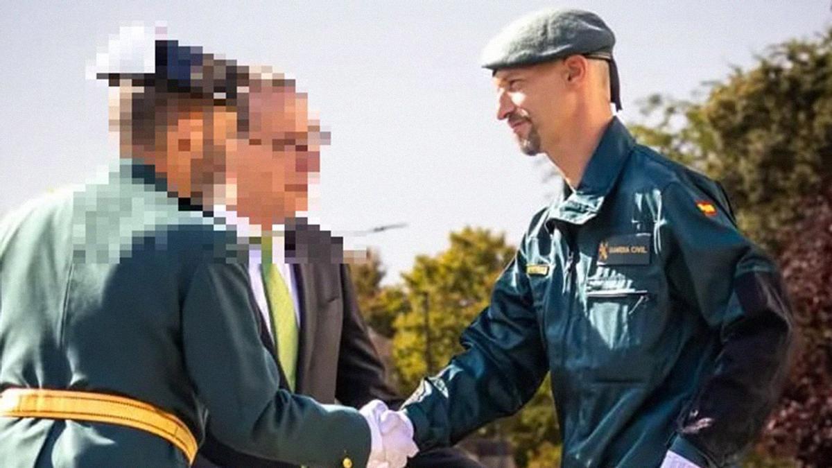 El guardia civil que asesinó a su exmujer en Llanes (Asturias), en un acto en Zamora en 2024.