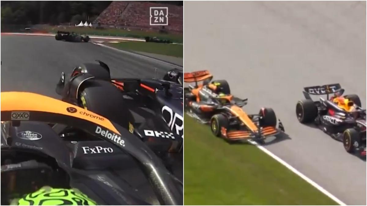 Las imágenes del incidente entre Norris y Verstappen