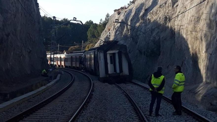 Imatge de l&#039;accident de Castellgalí que ha propiciat aquesta vaga