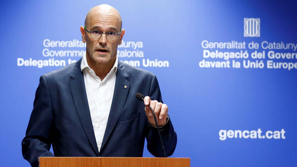 Declaraciones del conseller de Exteriores de la Generalitat, Raúl Romeva.