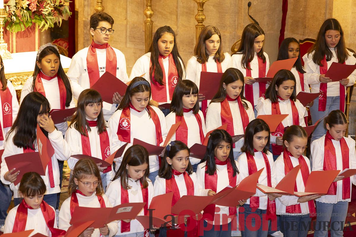 Así ha sido el concierto de Navidad protagonizado por los coros escolares de Caravaca en la Basílica de la Vera Cruz